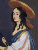 Louise Hollandine of the Palatinate Autoportrait, tenant un pinceau