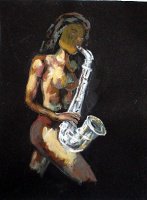 Jeune fille au saxophone