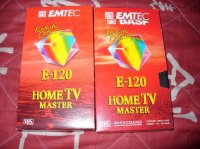 LOT DE 2 VHS 120 BASF EMTEC ENREGISTRER 