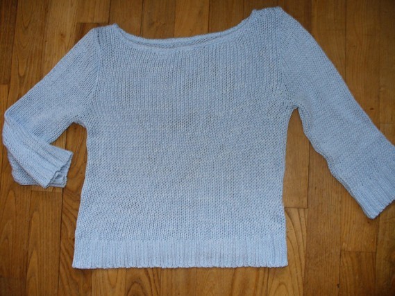 pull manches 3/4 ajourée 38/40 tbe 8€
