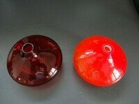 Lot de 2 petits vases ronds rouges en verre soufflé