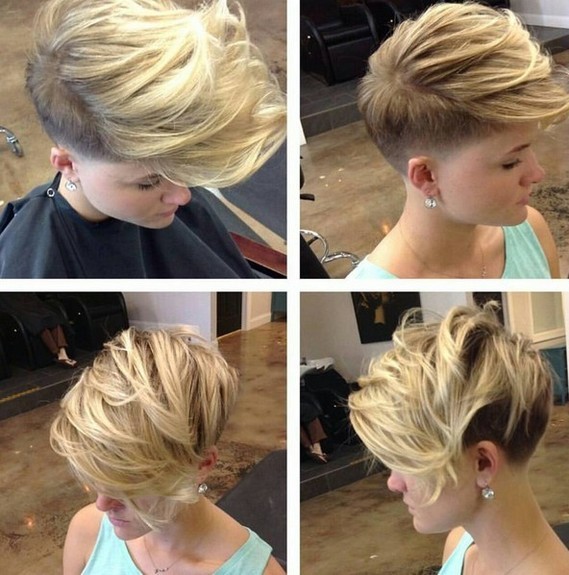 Textured-Shaved-Short-Haircut-Messy-Hairstyles-for-Short-Fine-Hair