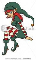 stock-vector-sexy-cartoon-christmas-elf-in-a-sitting-position-20694202
