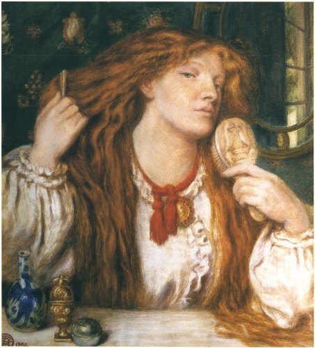 Rossetti_Woman_Combing_Her_Hair_1864