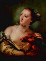 3 Giovanni Battista Tiepolo, Junge Frau mit Papagei