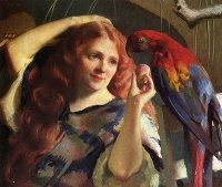 16 William McGregor Paxton - Reddy and the Macaw