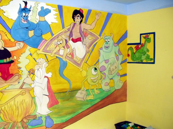 peinture murale chambre enfant