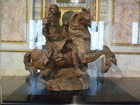 Bernini croquis en terre cuite pour monument equestre de Louis XIV