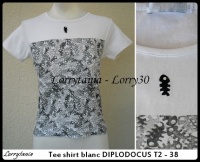T38 T shirt blanc DIPLODOCUS 7 €