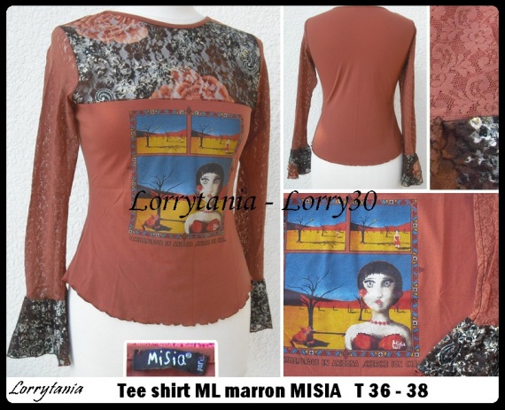 T36-38 T shirt marron MISIA 10 €