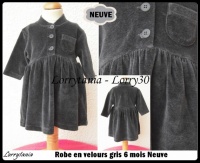 6m Robe velours gris 3,50 € Neuf