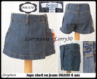 6A jupe short jeans OKAIDI neuf 8 €