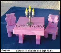 7 nains table et chaises