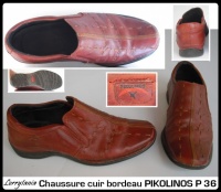 P36-37 Chaussure PIKOLINOS cuir bordeau