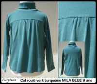 6A Col roulé MILA BLUE 2,50 €  turquoise