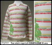 8A T shirt LA COMPAGNIE 2 € rayé vert