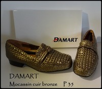 P35 macassin cuir bronze DAMART