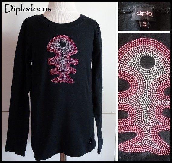 8-10A T shirt DIPLODOCUS 6 € noir