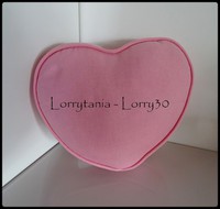 Coussin coeur 3 € rose