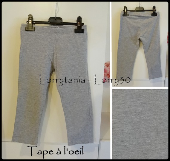 6A Legging 2,50 € court TAO gris