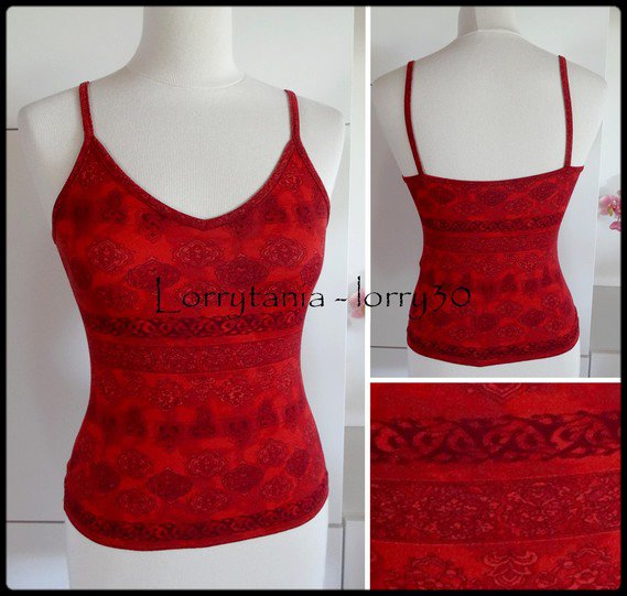 T3 38-40 Top rouge bordeaux 3 € VENDU