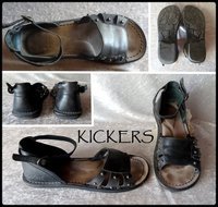 P40 Sandale cuir noir KICKERS