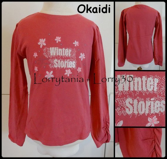 8A Tee shirt OKAIDI 3 € rose Winter