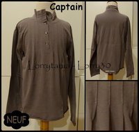 8A T shirt  CAPTAIN 8 € NEUF taupe