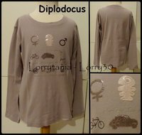 10A T shirt ML DIPLODOCUS 5 € mauve