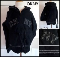 10A Veste DKNY 12 € noire à capuche VENDUE