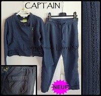 5A Ensemble CAPTAIN 15 € pantalon veste bleu sport CAPTAIN NEUF