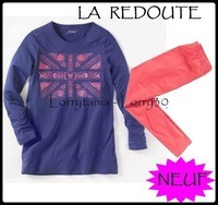 12A Pyjama LA REDOUTE 12 € NEUF violet et rose drapeau