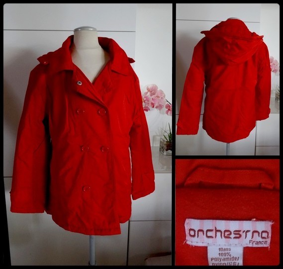 10A Veste manteau rouge ORCHESTRA