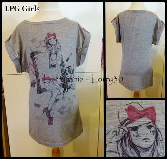 12A T shirt LPG Girls 3 € gris fille