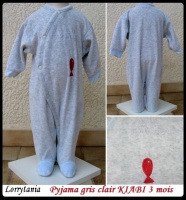3m Pyjama gris KIABI 3 €
