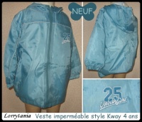 4A Veste Kway bleu 3 €