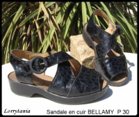 P30 Sandale BELLAMY 16 € cuir noir