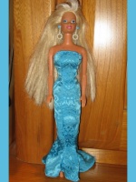 Barbie robe turquoise