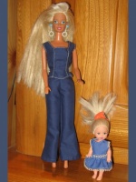 Barbie et Kelly ensemble bleu