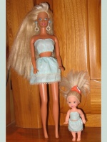 Barbie et Kelly jupon et bustier