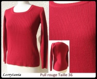 T36 Pull rouge 3 €