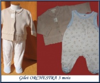 pyjama ourson + gilet ORCHESTRA 4 €