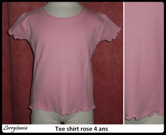 4A Tee shirt rose 1,50 €