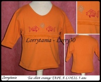 5A T shirt orange TAO 2 €