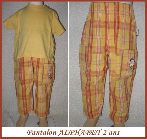 2A Pantalon ALPHABET + Tshirt 4 €
