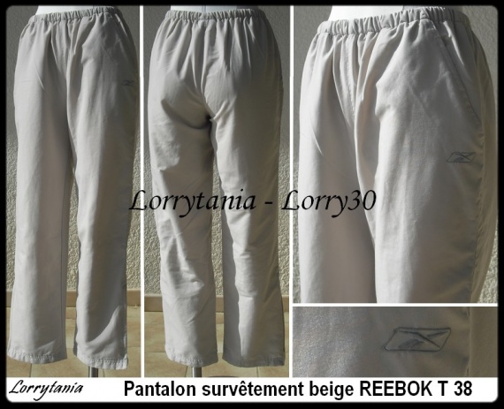 T38 Pantalon survêtement REEBOK 5 € beige