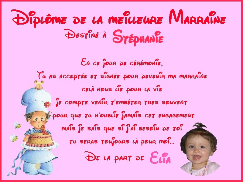 Texte Diplome Stephanie Idee Bapteme Mael Elia Photos Club Doctissimo Texte Diplome Stephanie Idee Bapteme Mael Elia Photos Club Doctissimo