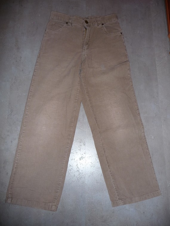 pantalon velours côtelé kiabi marron 12 ans 3€