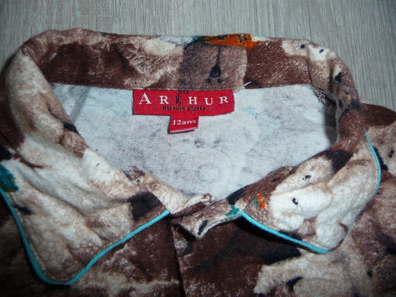 pyjama arthur 12 ans flanelle 15€