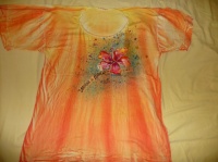 T-shirt artisanal orange taille 42 4€